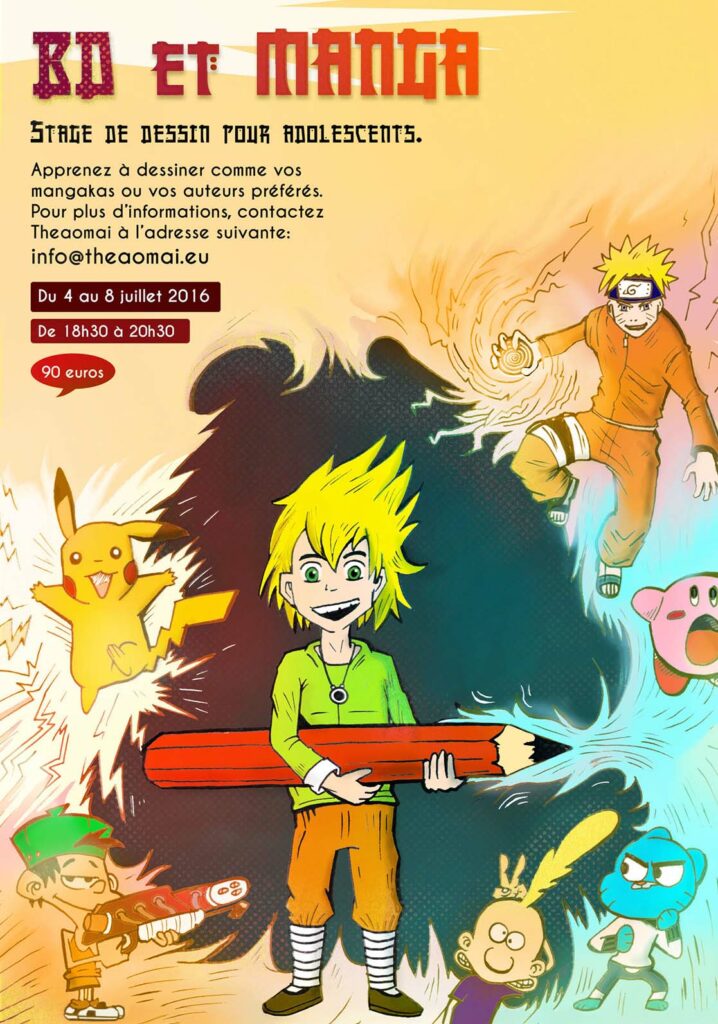 Affiche stage de BD & manga