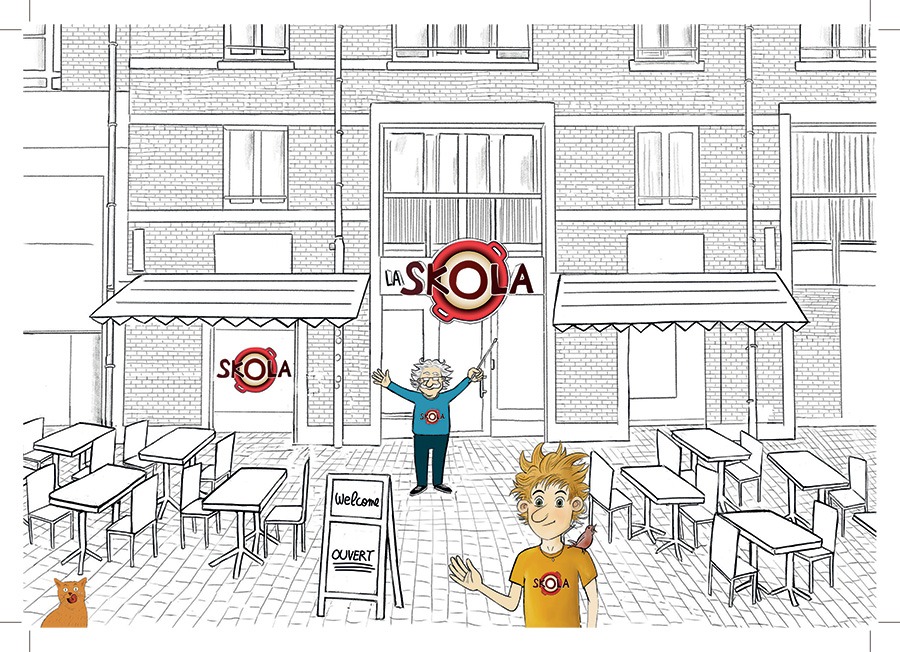 Carte postale La Skola - Recto