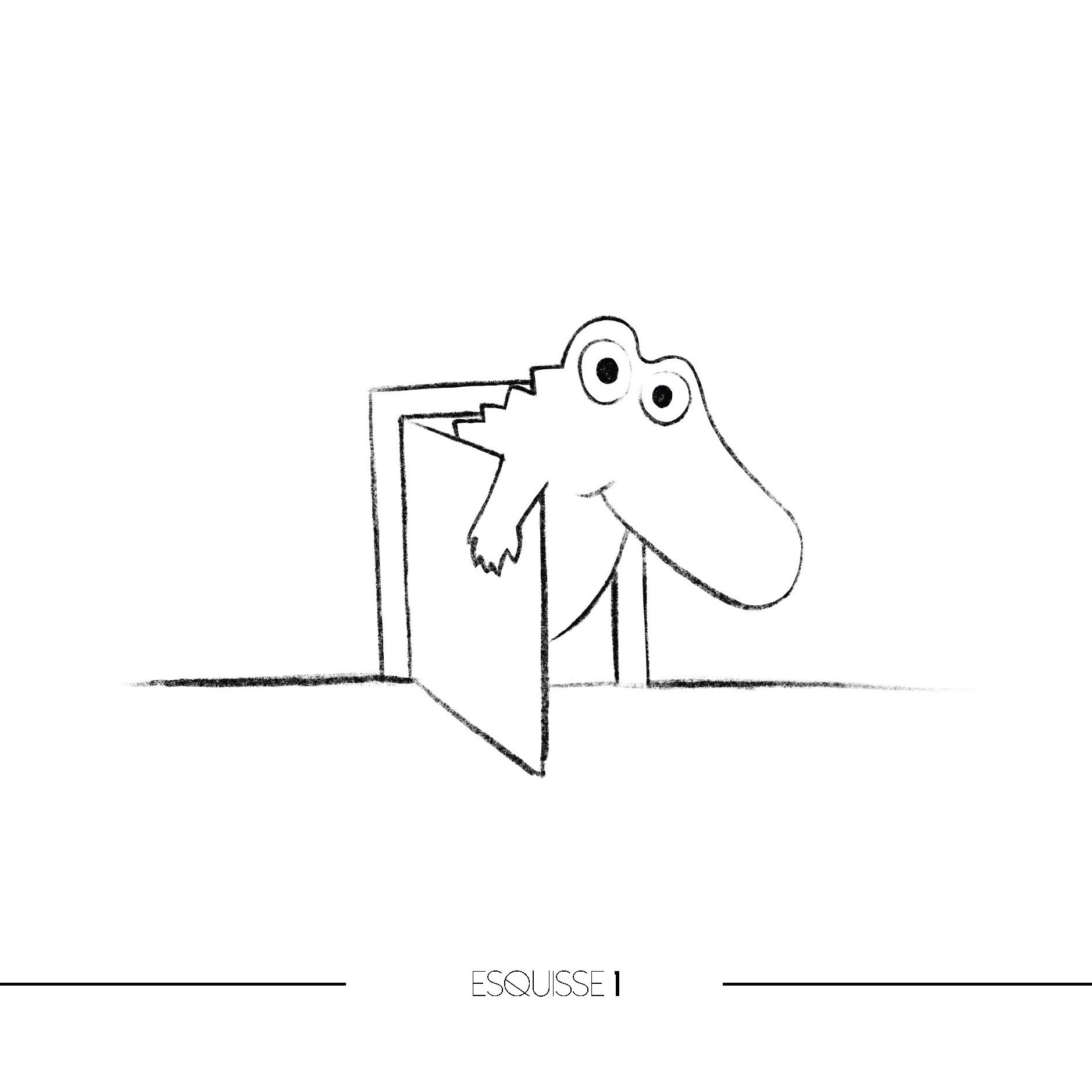 Recherche croquis crocodile 1