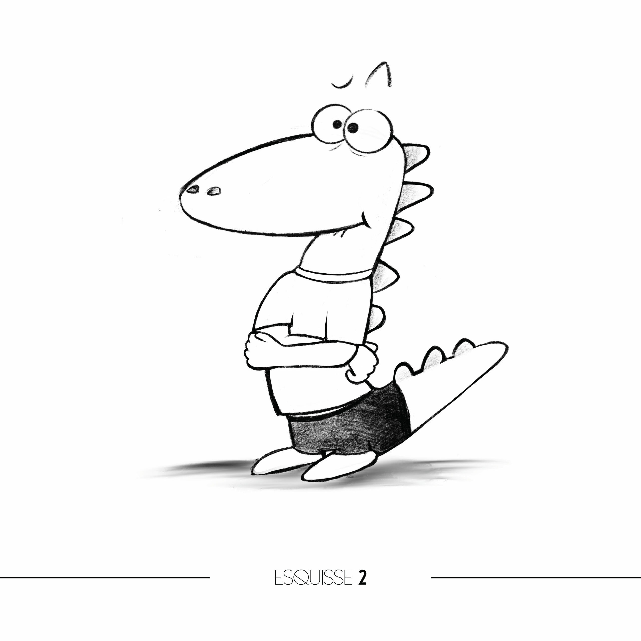 Recherche croquis crocodile 2