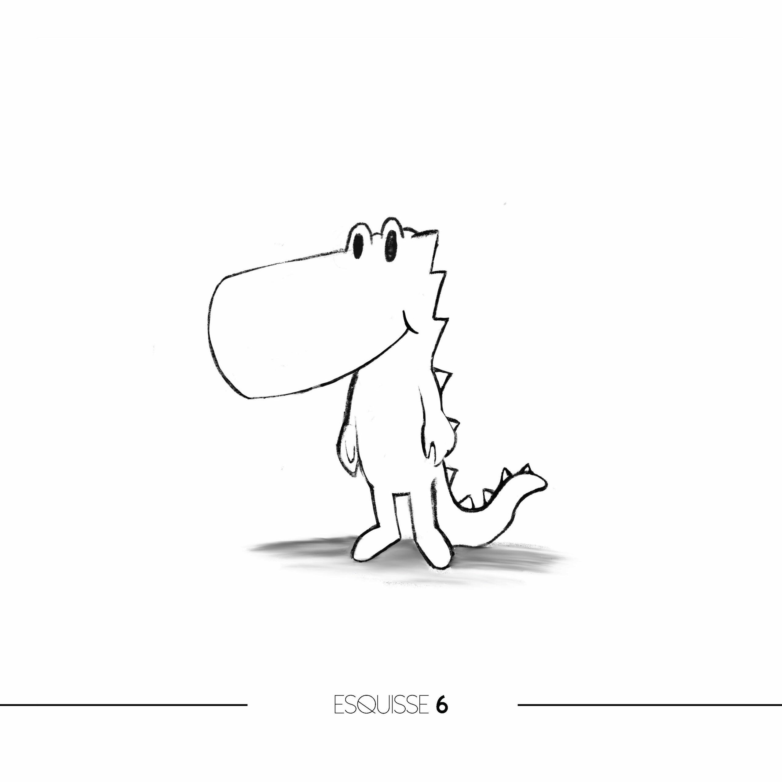 Recherche croquis crocodile 6