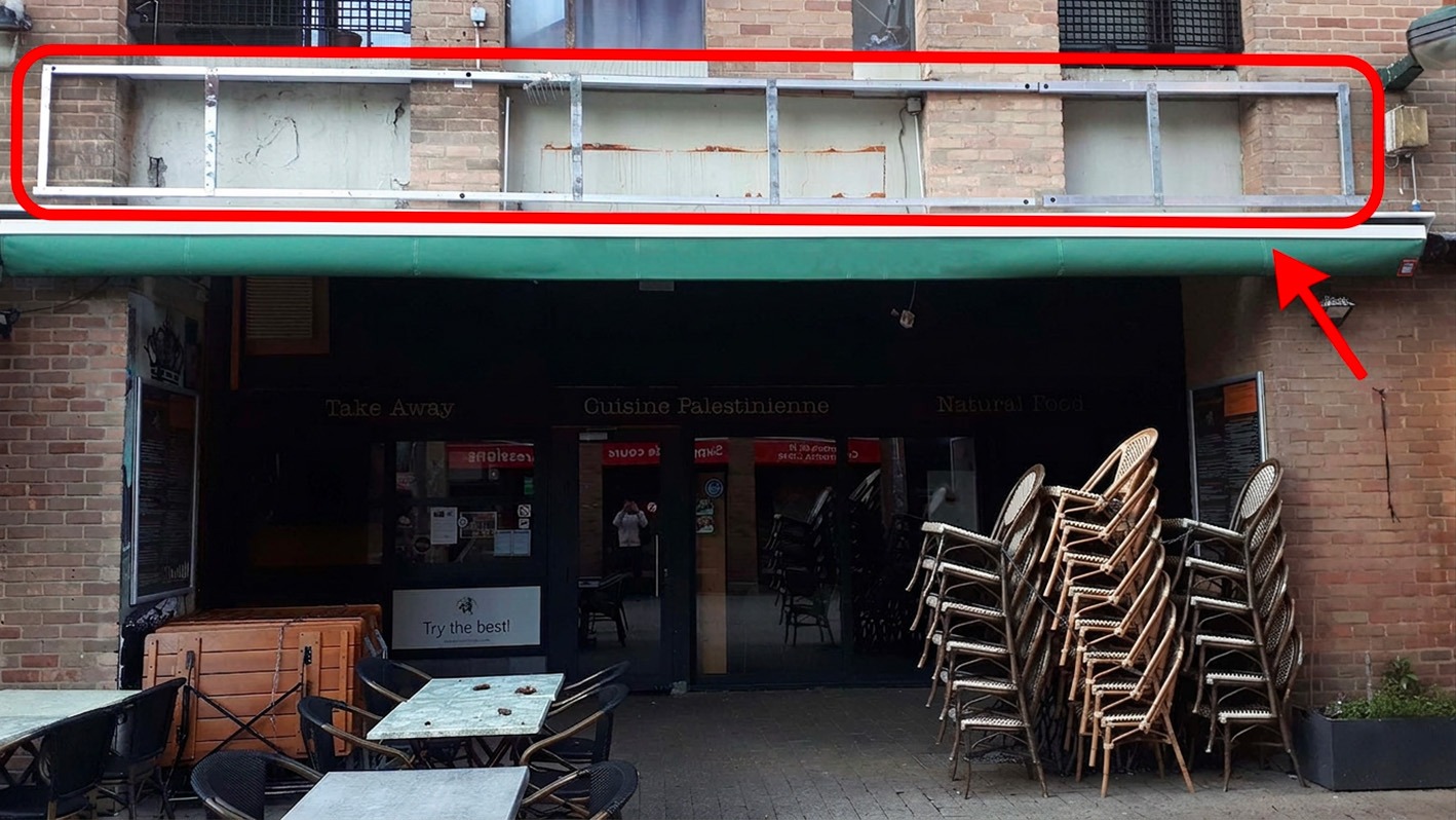 Repérage sur place de la future enseigne